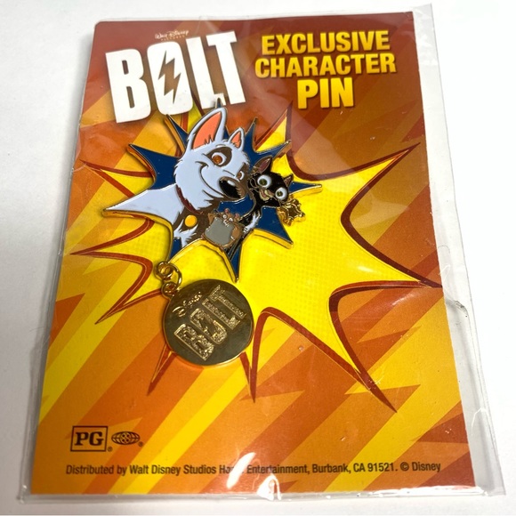 Walt Disney Exclusive Character Trading Pin - Bolt - New on original back. - Picture 1 of 8